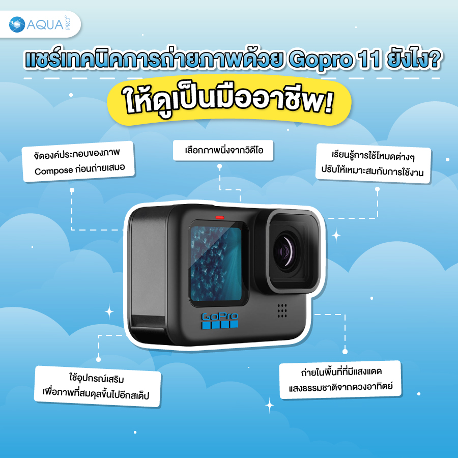 เทคนิคการถ่ายภาพด้วย gopro 11