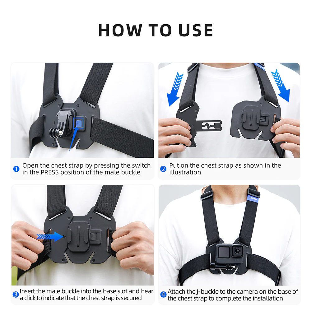 (Pre-Order 7-15 วัน) Telesin New Vest Chest Strap สายรัดอก - Image 7