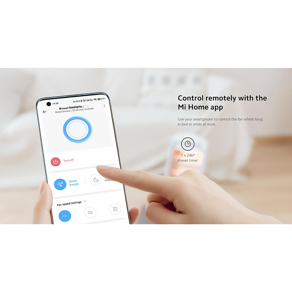 Mi Smart Standing Fan 2 Lite TH (40187) หมี่ พัดลมอัจฉริยะรุ่น 2 Lite ประกันศูนย์ไทย 1 ปี - Image 3