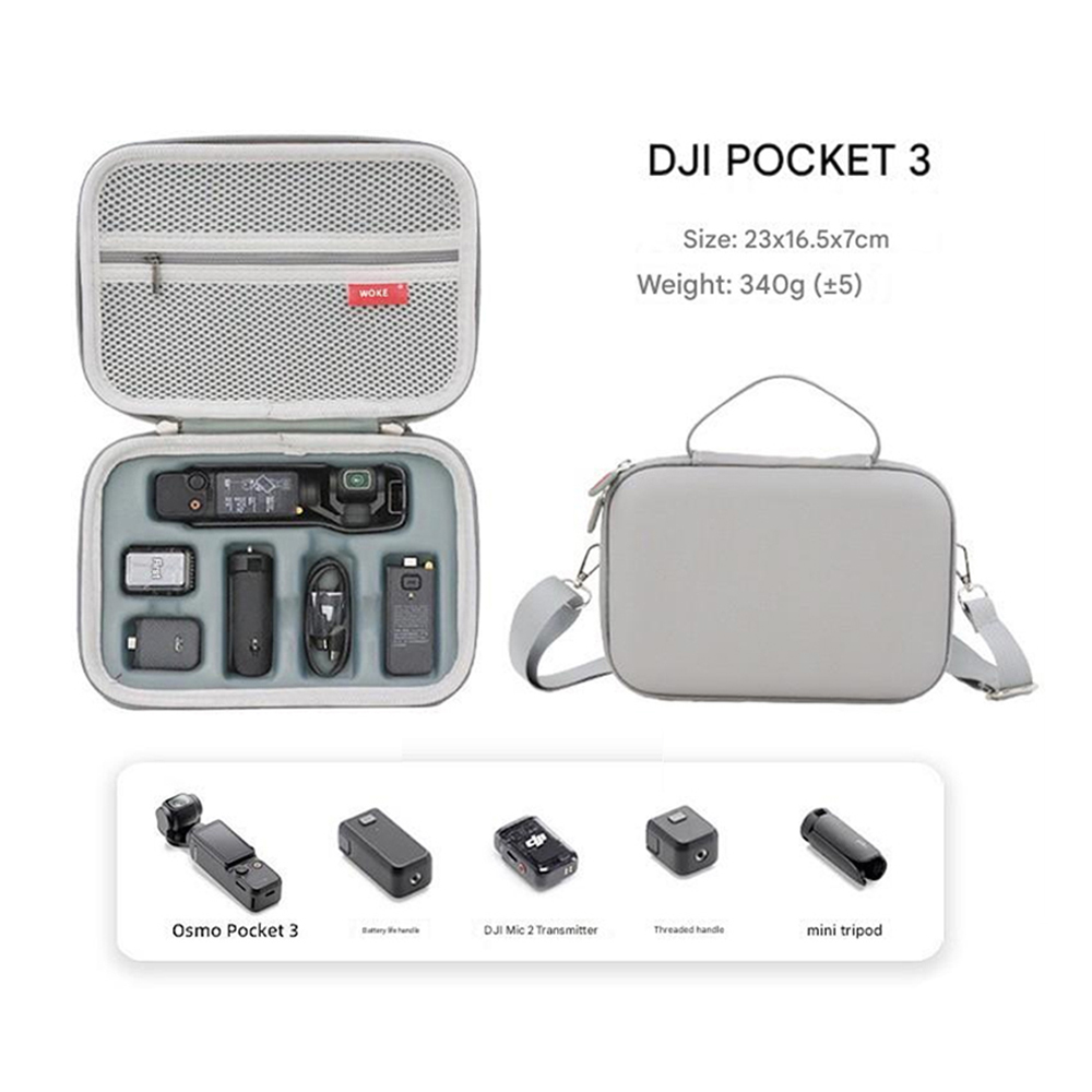 DJI Pocket 3 Bag Grey With Shoulder Strap Set No.1 a311 กระเป๋าใส่ DJI Pocket 3