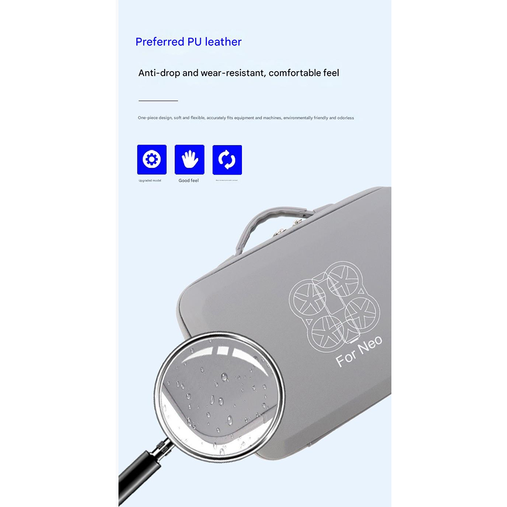 DJI Neo PU Bag Grey With Shoulder Strap No.1 a316 กระเป๋าใส่ DJI Neo - Image 5