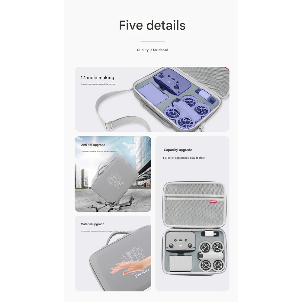 DJI Neo Fly More Combo Bag Black With Shoulder Strap No.2 a317 กระเป๋าใส่ DJI Neo - Image 2