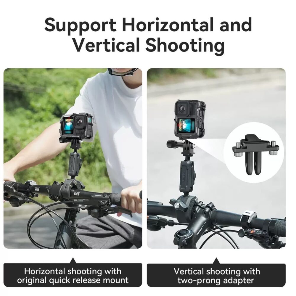Set aMagisn Xplorer Grip Kit + aMagisn Gopro 13/12/11/10/9 Metal Horizontal-Vertical Frame Case Set ชุดเช็ตกรอบ เคสอลูมิเนียม + มือจับ - Image 2