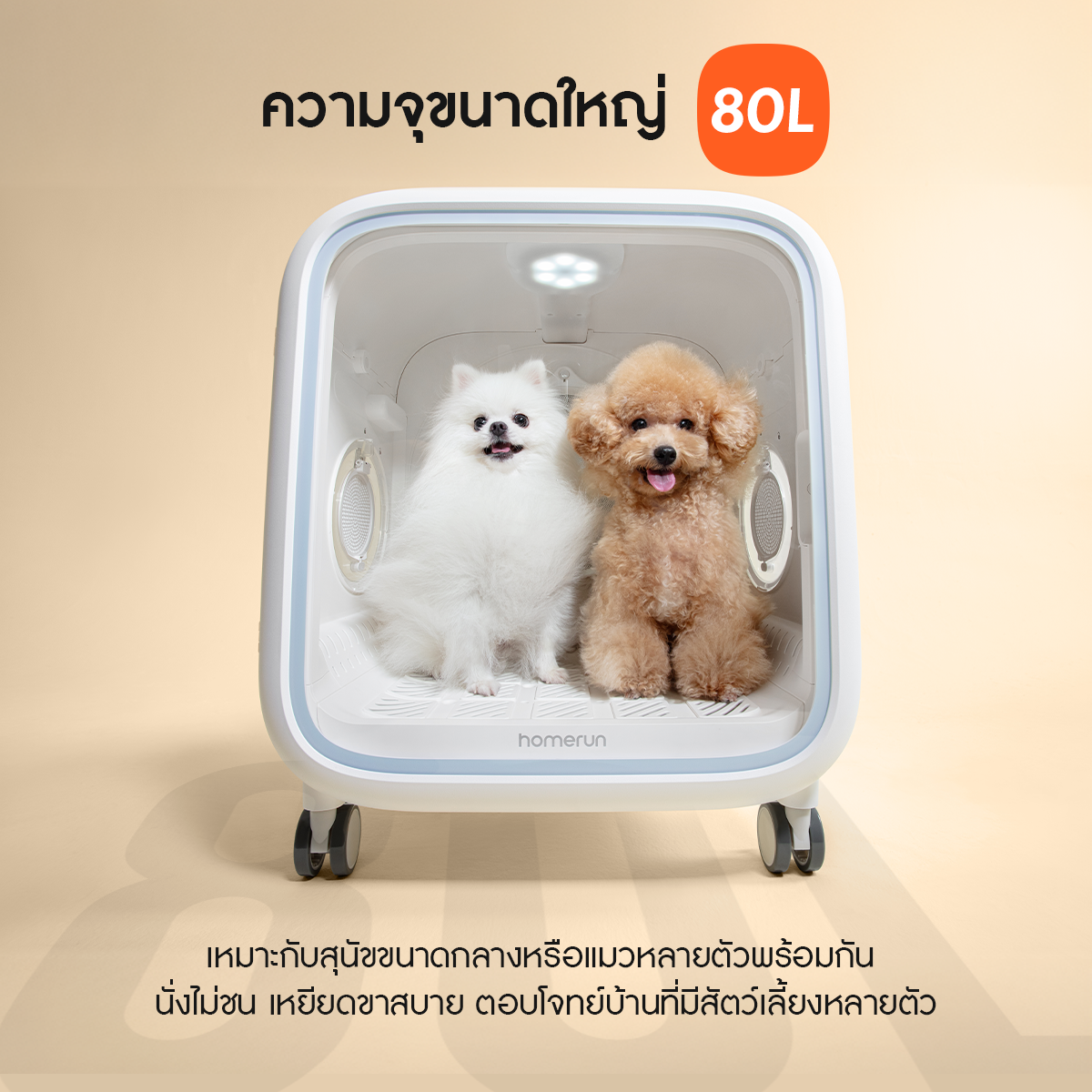 Homerunpet Drybo Pro Smart Pet Dryer PD80 Pro รับประกันศูนย์ไทย 3 ปี - Image 6