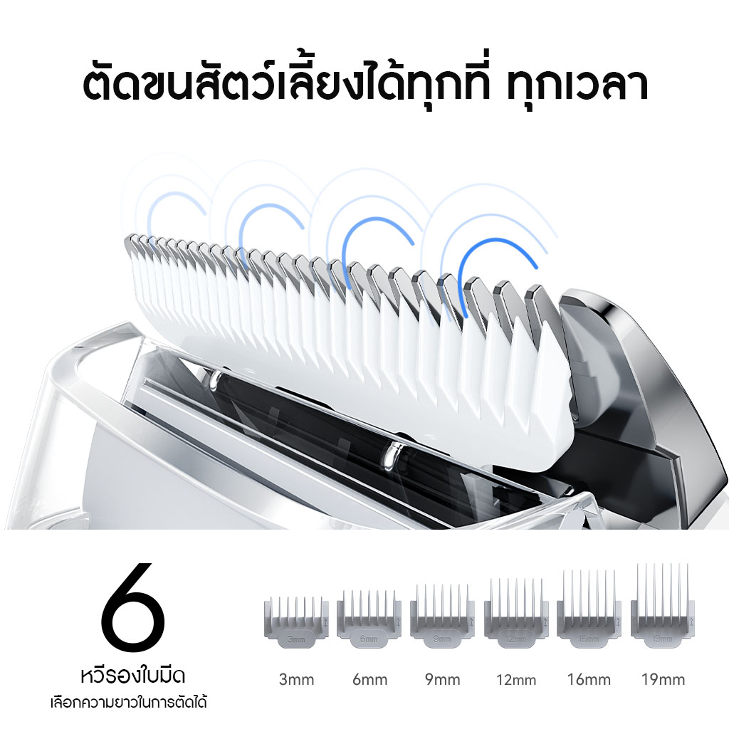 HomeRunPet Pet Grooming Kit HC15 รับประกันศูนย์ไทย 1 ปี - Image 6
