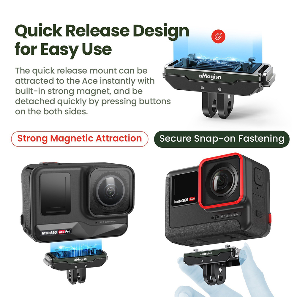 aMagisn AC14 Insta360 X5 / Ace Pro 2 / Ace Pro Magnetic Quick Release อุปกรณ์เสริม แปลงขากล้อง - Image 3