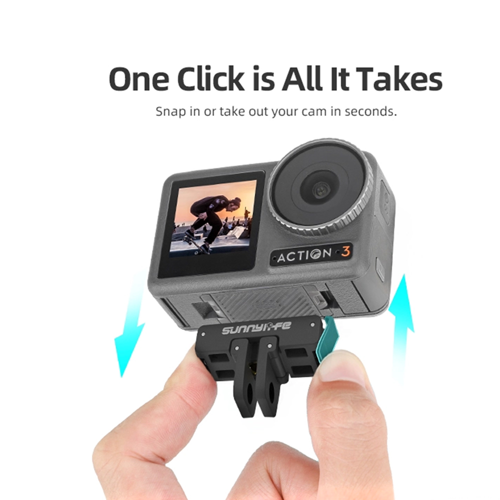 Sunnylife AD691-D DJI 360 / Action 5 Pro / 4 / 3 / 2 Foldable Magnetic Quick Release Mount Action Camera Selfie Stick Tripod Adapter Cam Stand - Image 10