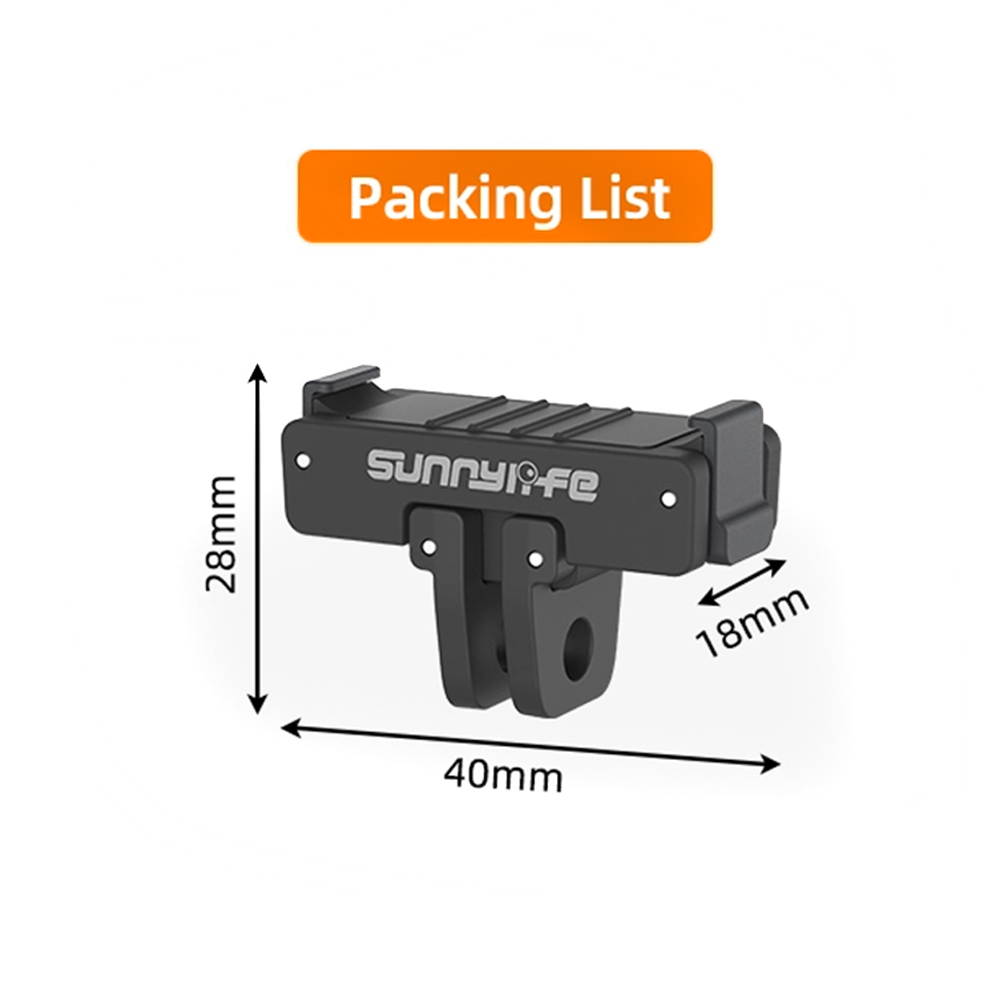 Sunnylife AD691-D DJI 360 / Action 5 Pro / 4 / 3 / 2 Foldable Magnetic Quick Release Mount Action Camera Selfie Stick Tripod Adapter Cam Stand - Image 2