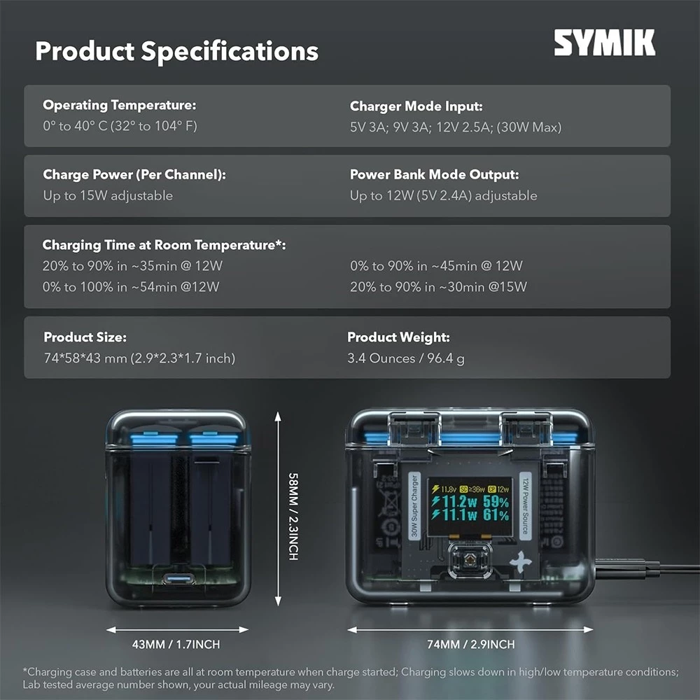 (Pre-Order 7-15 วัน) SYMIK Insta360 X4 Fast Charge Hub แท่นชาร์จ + Insta360 X4 Battery ของแท้ - Image 4