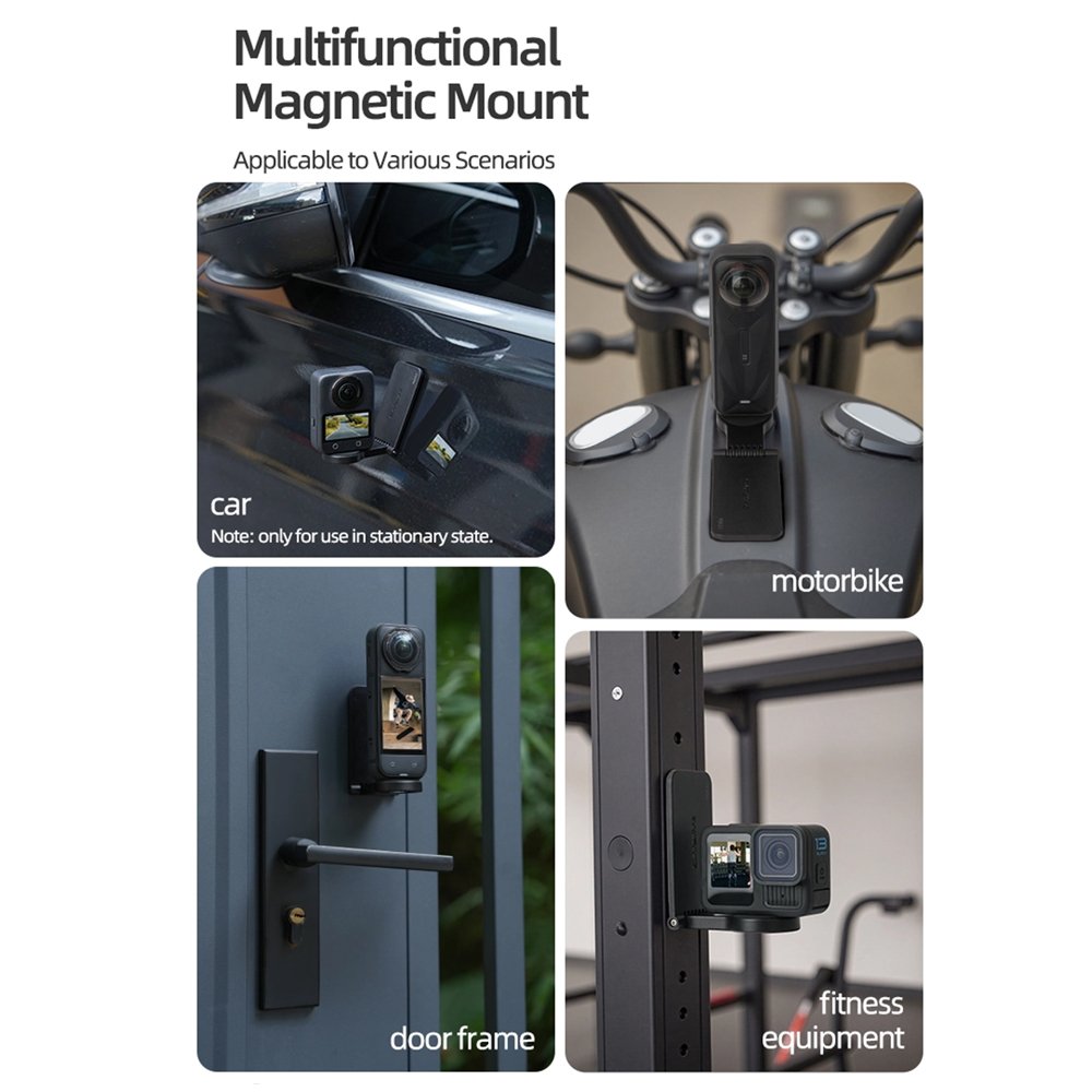 Sunnylife MJ033-D DJI 360 / Insta360 GO Ultra / Pocket 3 Magnetic Mount Tabletop Base Bracket Quick Handle Angles Adjustable ขาตั้งแม่เหล็กแบบโต๊ะ หมุนปรับมุมได้ สำหรับกล้องแอคชั่น - Image 10