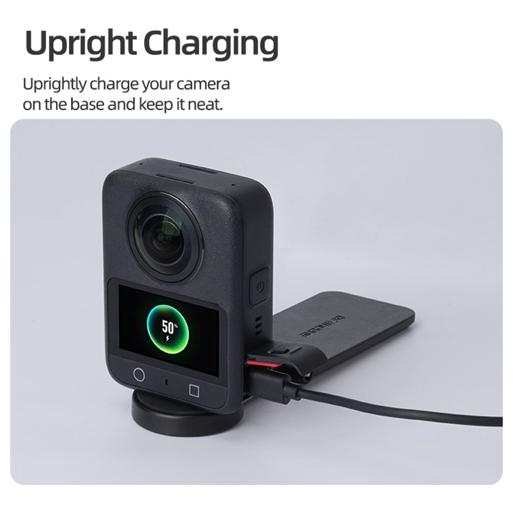 Sunnylife MJ033-D DJI 360 / Insta360 GO Ultra / Pocket 3 Magnetic Mount Tabletop Base Bracket Quick Handle Angles Adjustable ขาตั้งแม่เหล็กแบบโต๊ะ หมุนปรับมุมได้ สำหรับกล้องแอคชั่น - Image 5