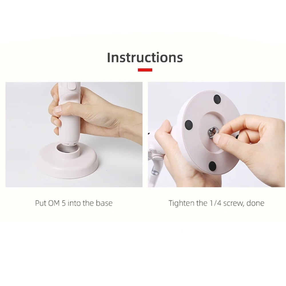 Sunnylife OM5-DZ75-GY DJI OSMO Mobile OM 7P / 7 / 6 / 5 Support Base Handheld Gimbal Desktop Base Stabilizer Mount Stand Accessories - Image 4