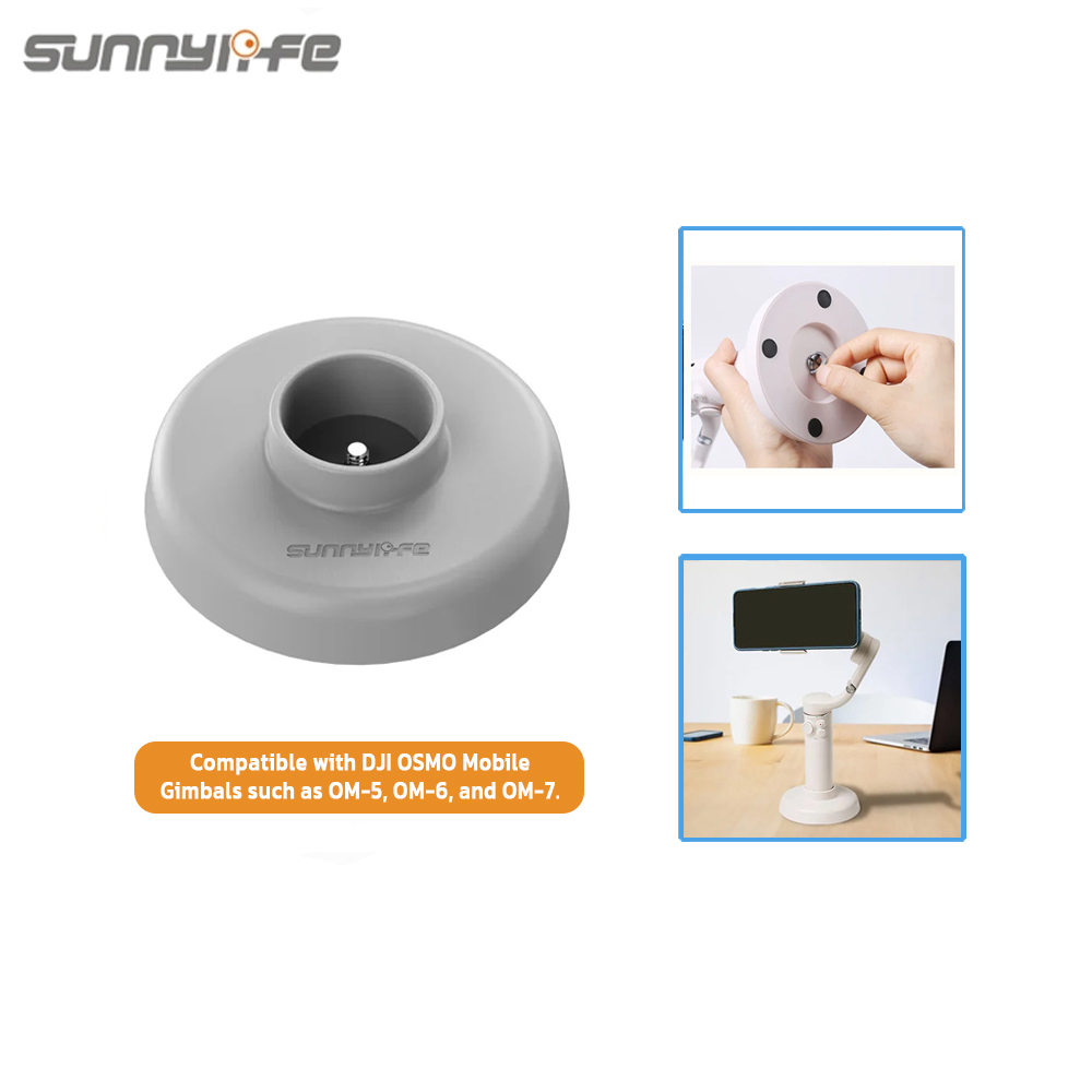 Sunnylife OM5-DZ75-GY DJI OSMO Mobile OM 7P / 7 / 6 / 5 Support Base Handheld Gimbal Desktop Base Stabilizer Mount Stand Accessories