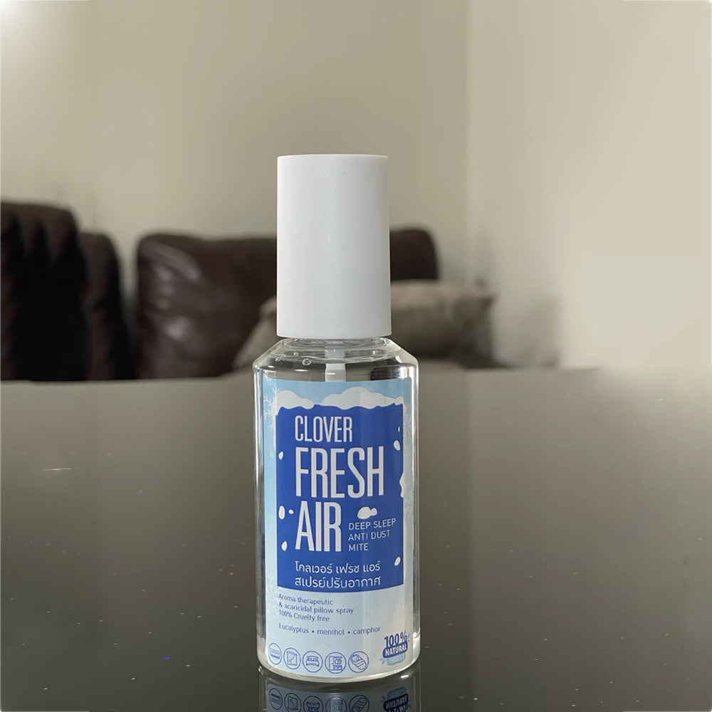 Clover Fresh Air สเปรย์ปรับอากาศยูคาลิปตัส ลดภูมิแพ้ ลดไรฝุ่น สดชื่น ไม่คัดจมูก ขนาด 120 ml. - Image 4