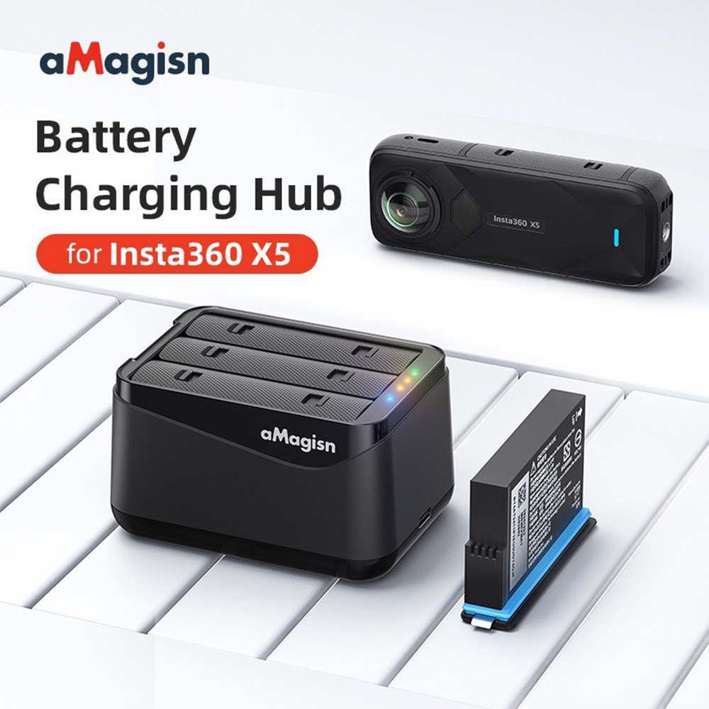 Insta360 X5 aMagisn Battery Charging Hub + Insta360 X5 Battery ของแท้ - Image 12