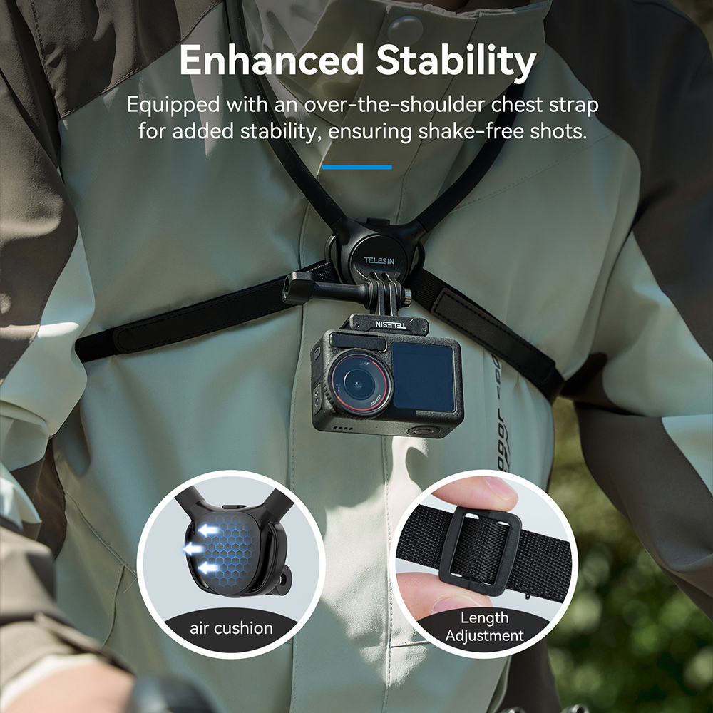 Telesin Neck Mount SE 2.0 สายคล้องคอ สายรัดหน้าอกปรับได้ POV/Vlog Neck Mount Phone Holder For Action Camera - Image 9