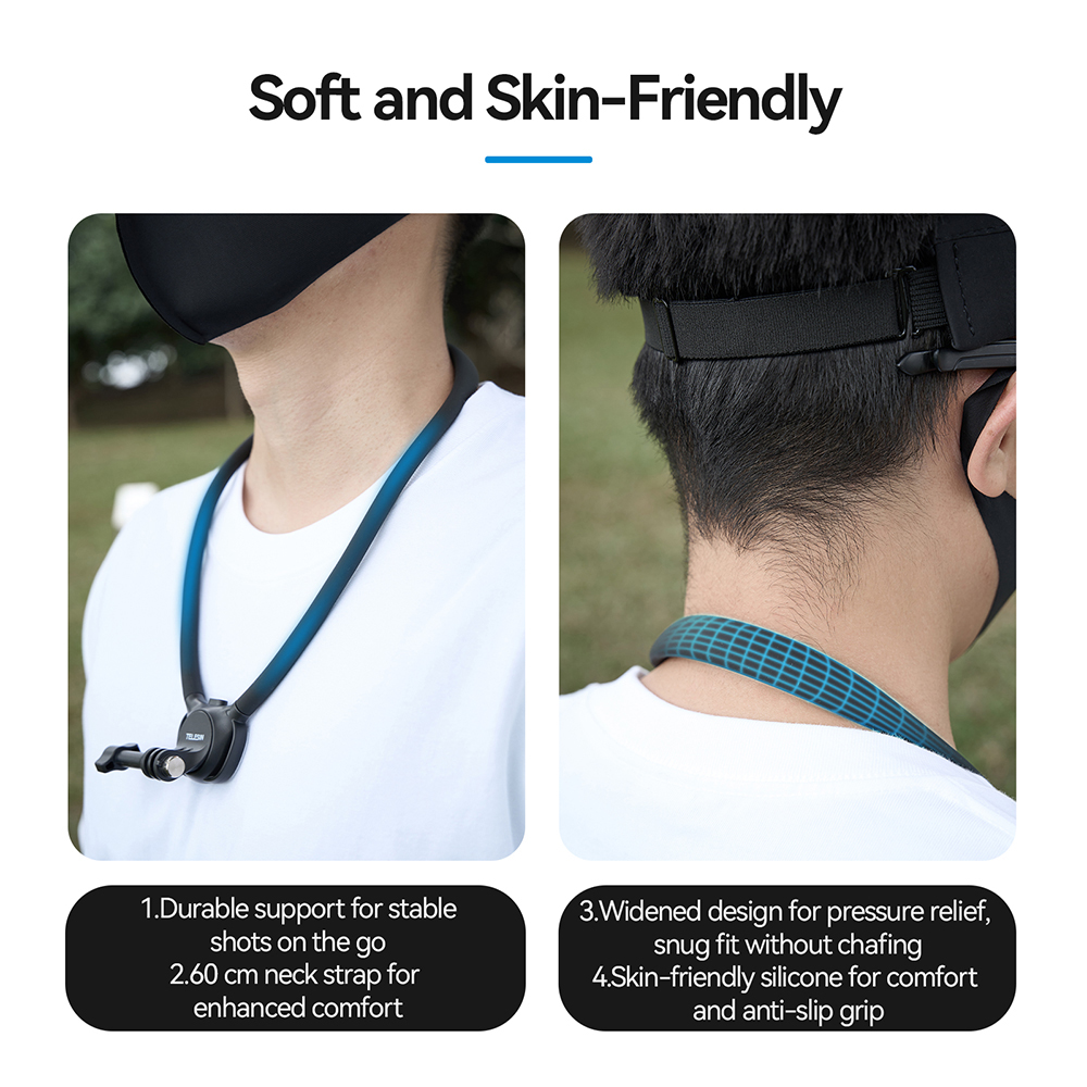 Telesin Neck Mount SE 2.0 สายคล้องคอ สายรัดหน้าอกปรับได้ POV/Vlog Neck Mount Phone Holder For Action Camera - Image 12